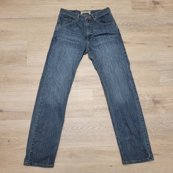 2 Pairs Wrangler Men's Dark Blue Straight Jeans 30x32 - Picture 2 of 5